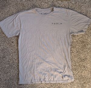 Tesla Light Gray Short Sleeve Men's Tee